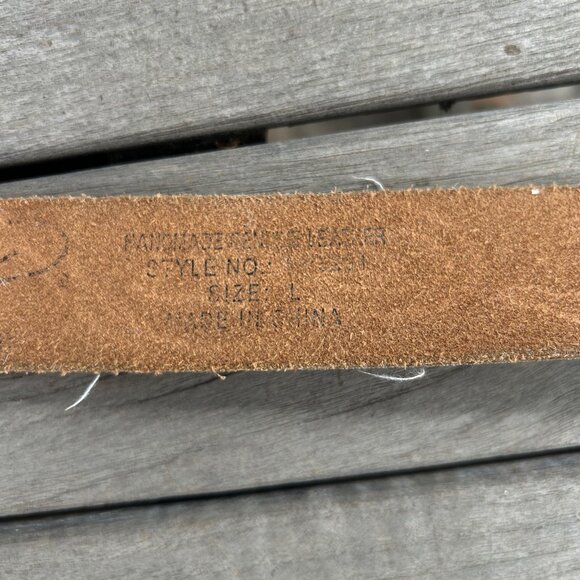 Ed Hardy Tattoo Bling Handmade Leather Belt Size Large READ - Picture 9 of 16